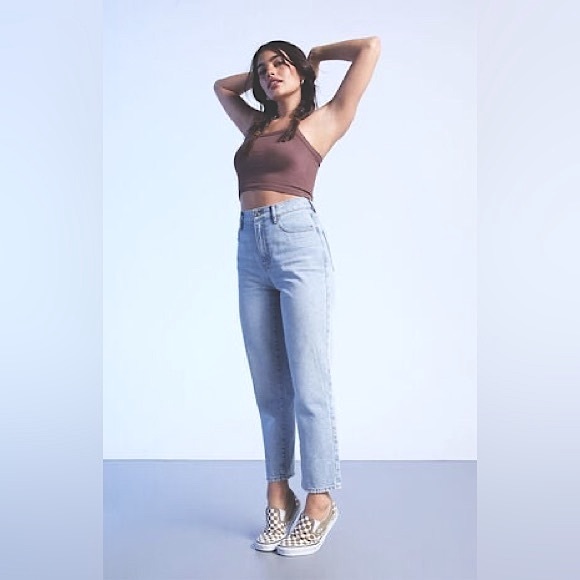 CELIO 80’s STYLE DENIM SEXY MOM JEANS:PLEATED HIGH RISE, STRAIGHT DISTRESSED LEG - Picture 11 of 16